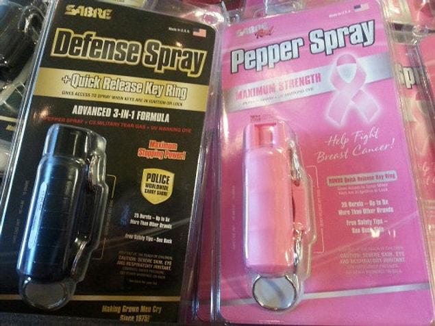 18. We don't think that a man would ever need pepper spray!