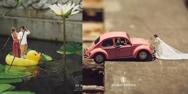 Alışılmışın Bir Tık Dışında: Taylandlı Düğün Fotoğrafçısının Muhteşem Minyatür Çiftleri