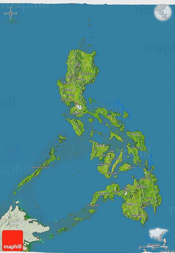 2. Filipinler haritası ise Star Wars'taki AT-AT'leri andırıyor.