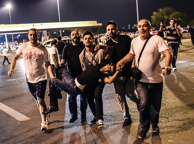 Some people were injured and shot during the conflicts that happened over the Bosphorus Bridge.
