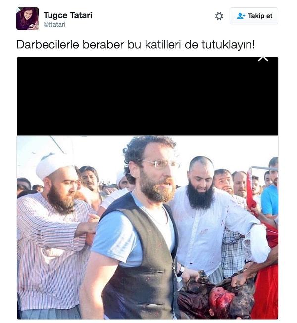 Bu görüntünün üzerine gazeteci Tuğçe Tatari, bu şiddeti eleştiren ancak biraz sert bir tepki gösterdi.