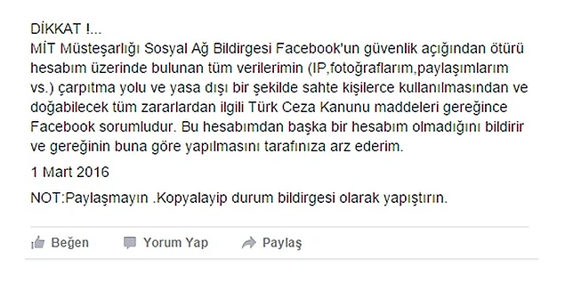 Hukuki Gecerliligi Olmayan Facebook Taki Paylasma Kopyala Yapistir Yine Dolasimda Onedio Com