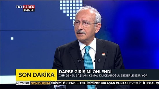 Kılıçdaroğlu: 'Darbe Girişimi Olmasaydı TRT Bize Konuşma Şansı Verir miydi?'