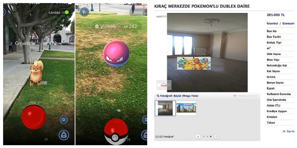 Söyleyin Hala mı Delirmedik? Pokemon Go Çılgınlığı En Sonunda Emlak Sektörüne de Yansıdı!