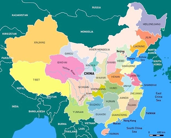 10. Китай похож на курицу или петуха 🐓