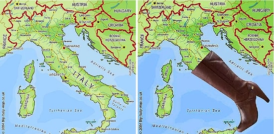 Страны на картах мира - на что они похожи?