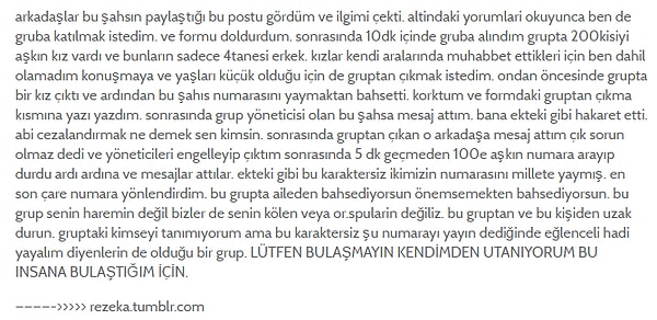 1. Olay mağdurlardan birinin Tumblr ve Twitter üzerinden yaptığı açıklamalar ile ortaya çıkıyor.