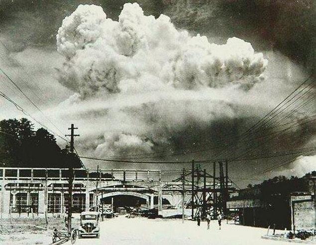 5. Nagasaki, 20 minutes after the atomic bombing. (1945)