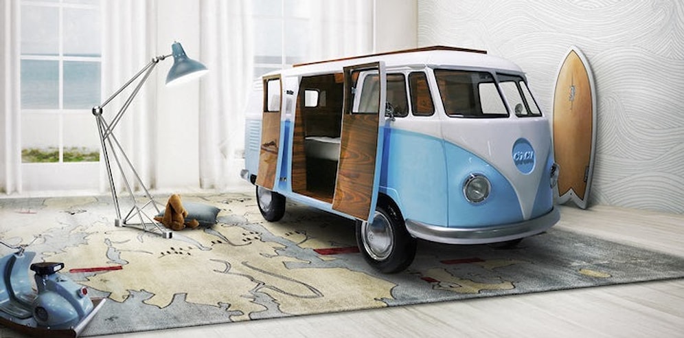 Идея для детской: кровать из микроавтобуса