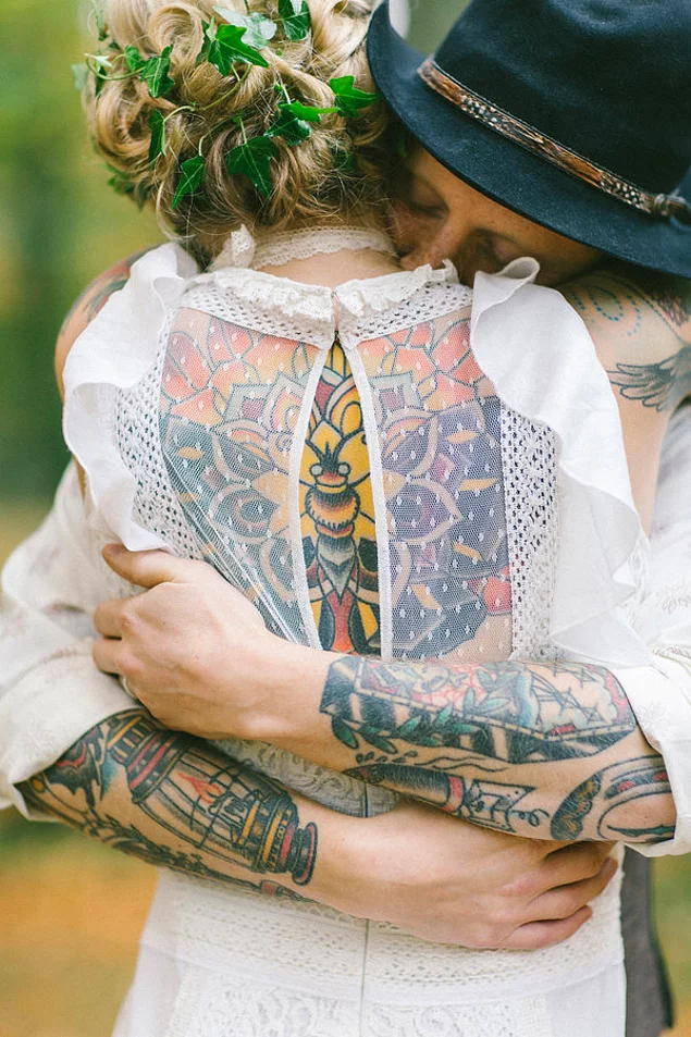23 невесты, отправившиеся под венец с татуировками