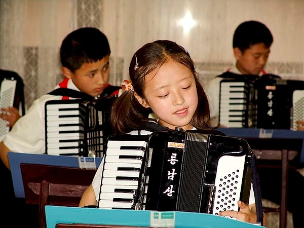 12. Все учителя в КНДР обязаны уметь играть на аккордеоне