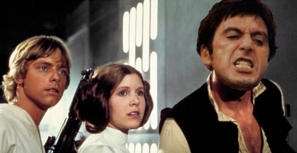 15. Аль Пачино в роли Хана Соло в саге "Звездные войны"