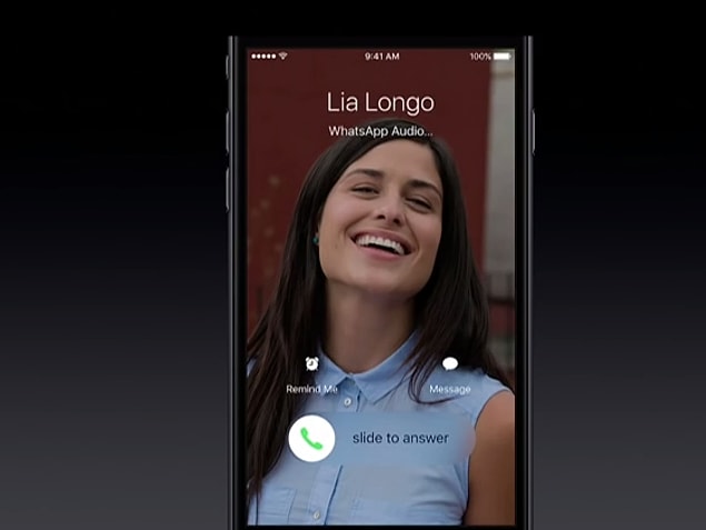 You can also receive calls from WhatsApp, Skype, etc. on your main lock screen.