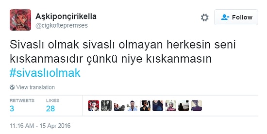 Twitter'da Sivaslılık ve Sivaslı Olmak Üzerine Atılmış 21 Eşsiz Tweet