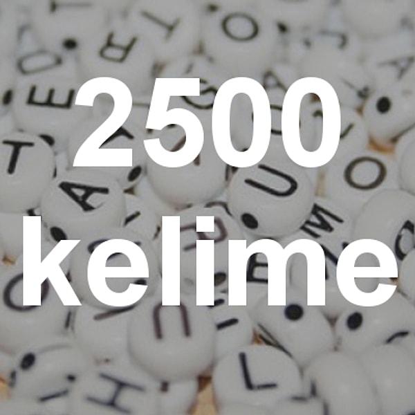 2500 kelime!
