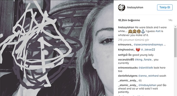 7. Так было еще несколько дней назад... До того момента, когда Линдси выставила в Инстаграме селфи с Егором, лицо которого самым старательным образом зарисовала...