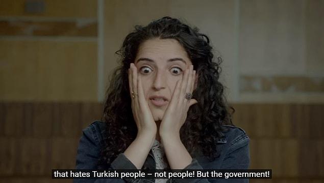 When this woman was asked if she had any nationality that she doesn’t like, she said she hates Turkish people, then quickly corrected herself by saying she actually hates the government.