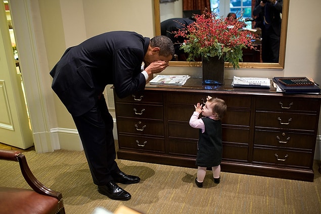 29. The kids were all over the place in The Oval Office.