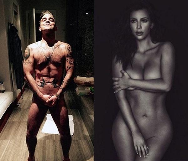 Robbie Williams, Kim Kardashian kadar sansasyon yaratabildi mi bilmiyoruz.