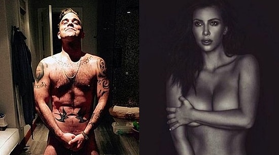 Kim Kardashian'a Benzeyeyim Derken Doğuş Olmaktan Kurtulamayan Ünlü İsim: Robbie Williams