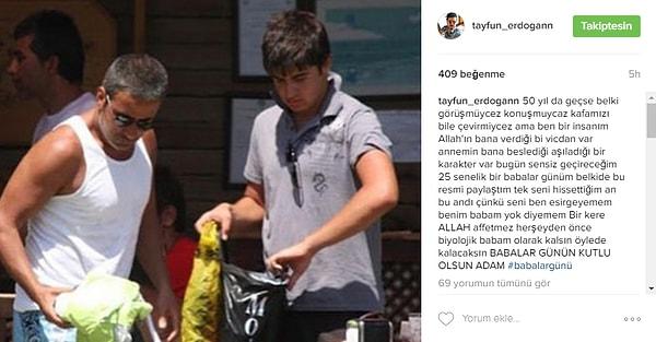 Emrah'ın babalar gününü bile Tayfun Instagram'dan kutladı.