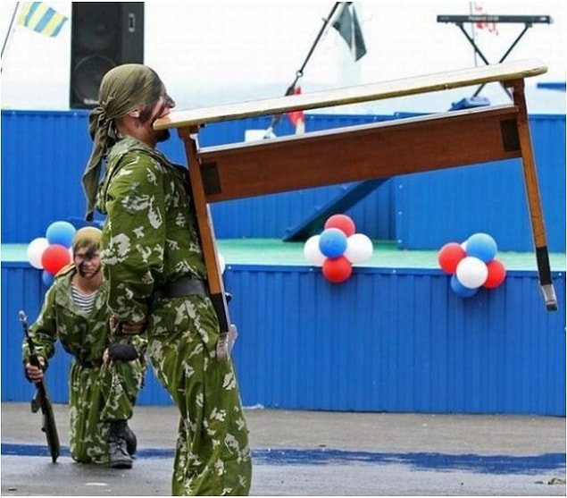 1. Military training. Well, Russian style...