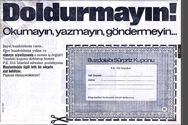 6. Makas işaretinin biraz içine girersen geçmiş olsun, biriktirdiğin onlarca kupon boşa gider ve promosyonu alamazdın.