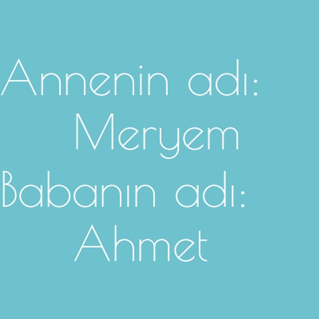 Meryem ve Ahmet!