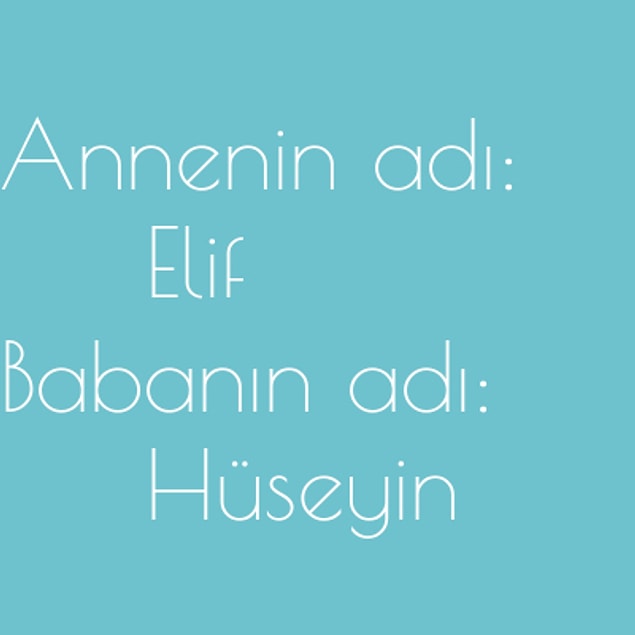 Elif ve Hüseyin!