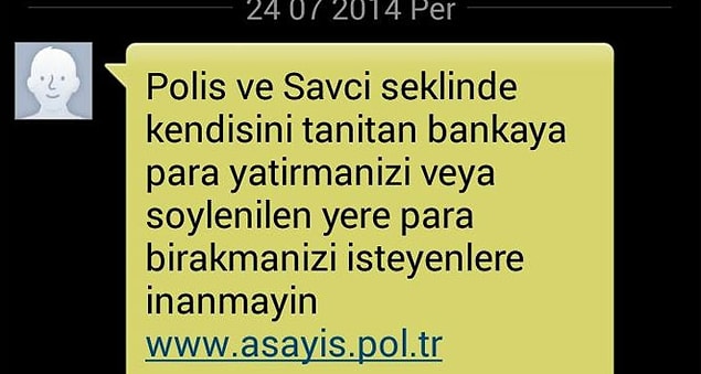 1. Önceden gelen mesajlar bu şekildeydi.