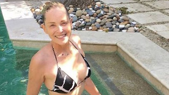 58'lik Sharon Stone'dan Yıllara Meydan Okuyan Poz!