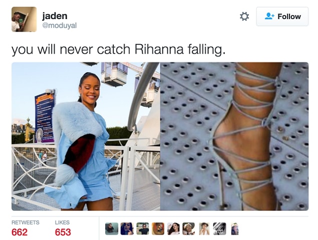 'Rihanna'yı asla düşerken göremezsiniz'