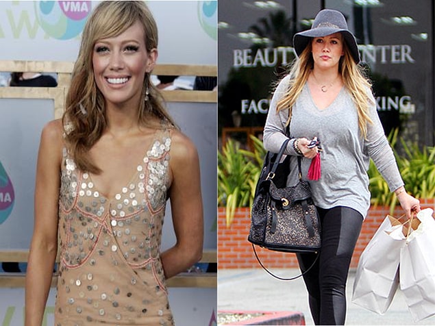 7. Bkz. hamilelik sonrası verilemeyen kilolar. (Hilary Duff)