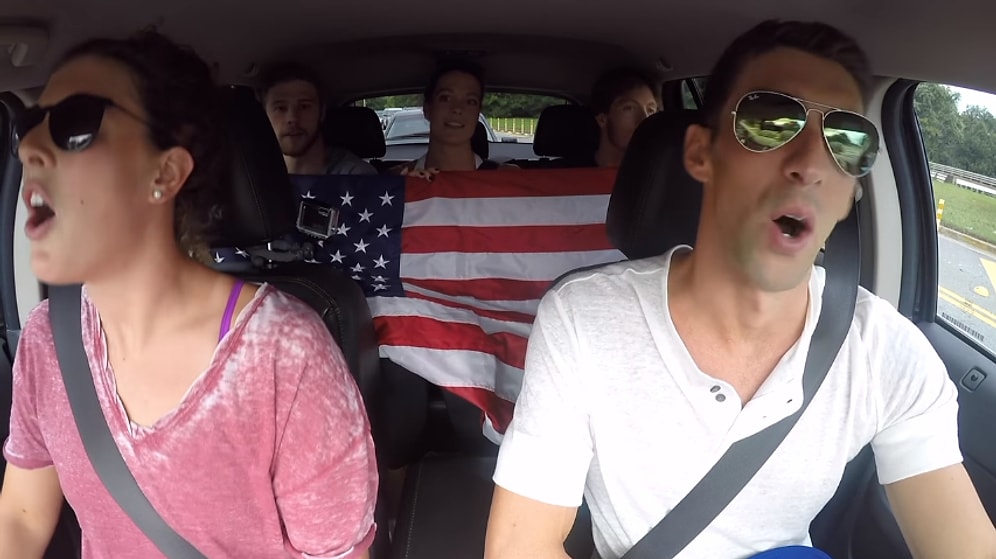 Michael Phelps ve Amerikan Olimpik Yüzme Takımından 'Carpool Karaoke' Performansı