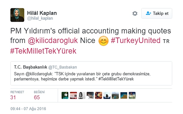 Muhalefetle arası iyi olmayan, AKP'li olarak nam salmış gazeteciler dahi Kılıçdaroğlu ve CHP'yi selamladılar.