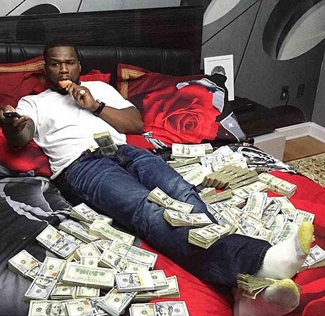 10. If he has photos with dollar bills, he is surely a pretentious prick. Do you want someone like that in your life?