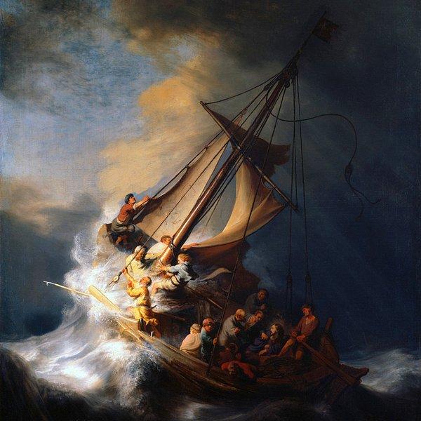 3. “Christ in the Storm on the Sea of Galilee”, Rembrandt van Rijn