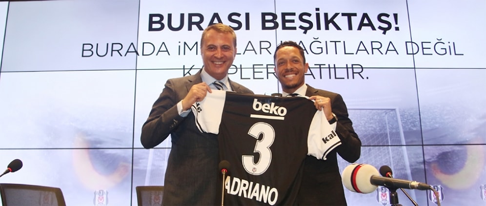 Adriano Vodafone Arena’da Yapılan Törenle Sözleşme İmzaladı