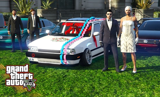 GTA 5'te Eğlenceli Düğün Konvoyu Modu