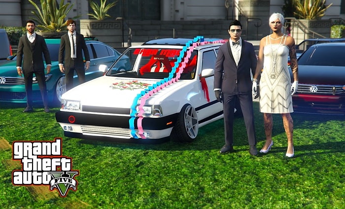 GTA 5'te Eğlenceli Düğün Konvoyu Modu