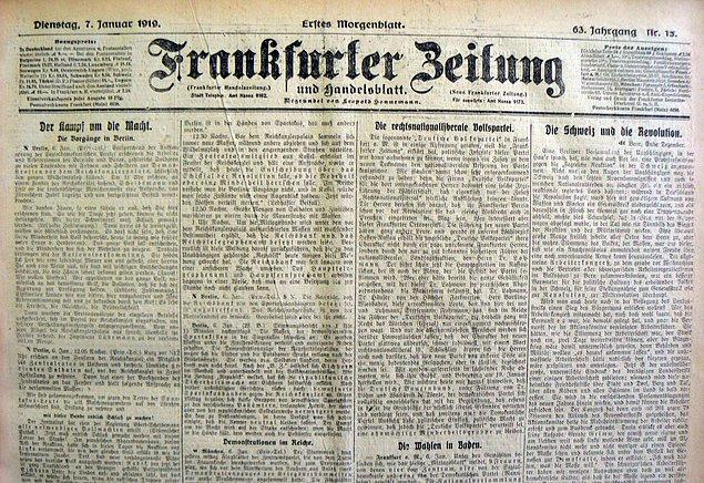 20. Frankfurter Zeitung Gazetesi, Almanya