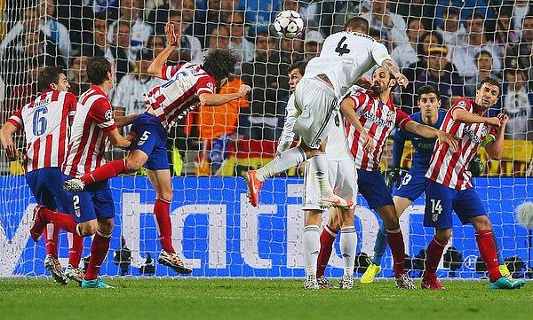 Real Madrid Sergio Ramos ile son dakikada sevindi