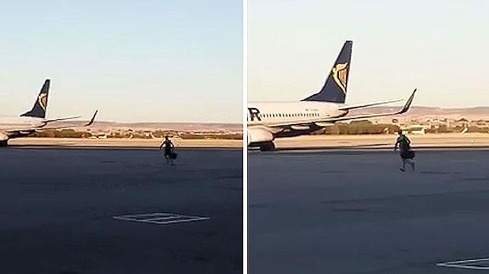 Geç Kaldığı Uçağı Apronda Koşarak Yakalayan Yolcu