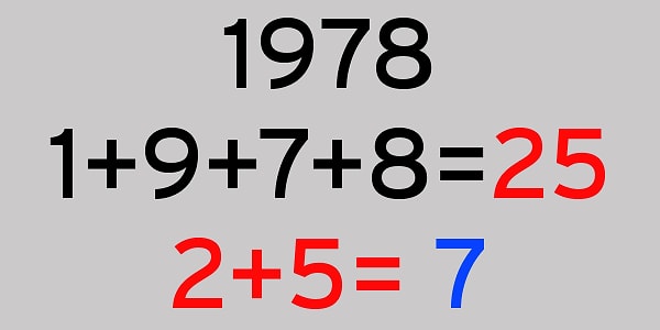 6. Now add up the numbers of your date of birth as shown in the example and pick the result. (Repeat until there is only one number left)