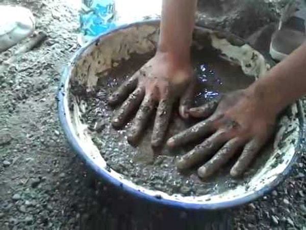 10. When you made sculptures from the mud and then it rained.