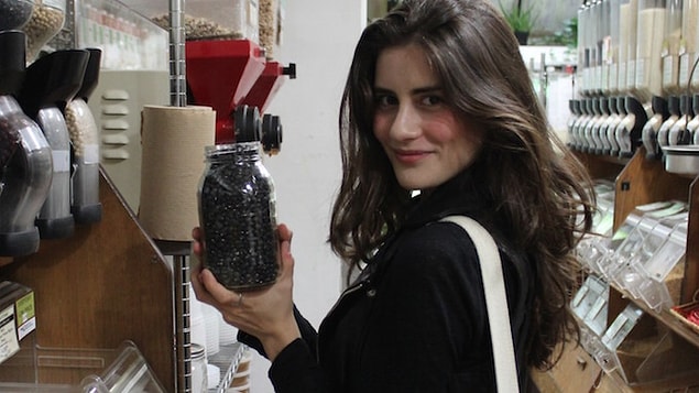 6. When she's out grocery shopping, she carries her own tote bags and jars. For instance, if she is going to buy rice, she doesn't buy a packaged one. She prefers places that she can buy a desired amount.