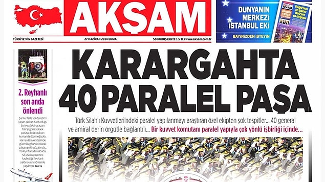 'Karargâh’ta 40 paralel paşa' manşeti