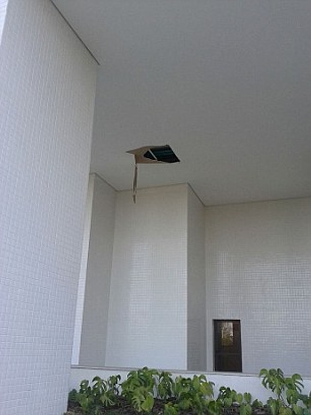 12. And there are mysterious holes in the ceilings.
