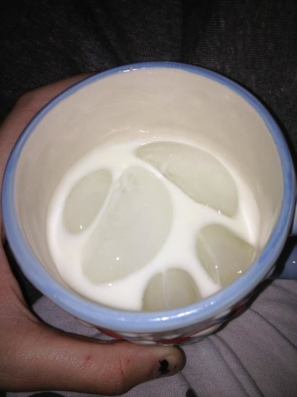 14. Молоко со льдом 😱