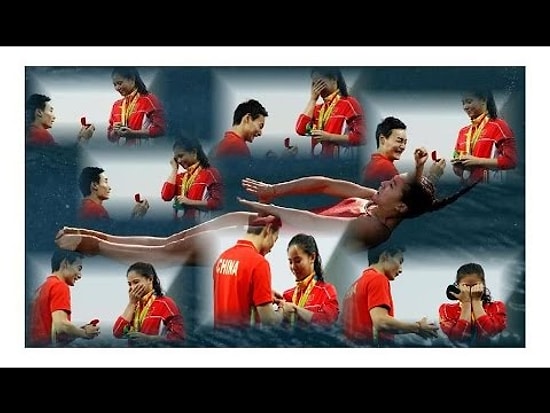 Китайский спортсмен сделал предложение любимой прямо на Олимпиаде в Рио